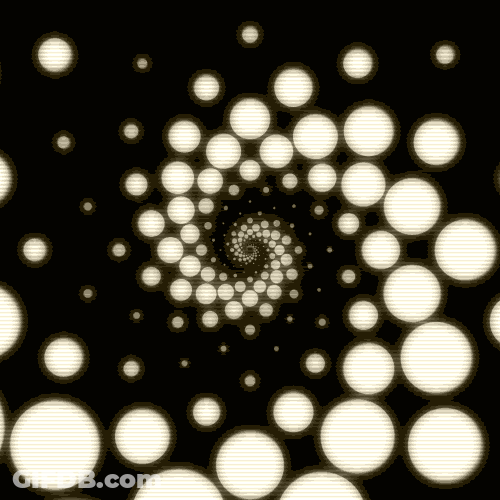 Yellow Light 3D Spiral Illusion GIF