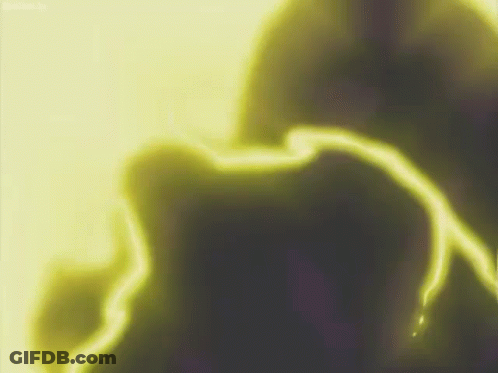 Yellow Lightning Bolt On Dark Background GIF