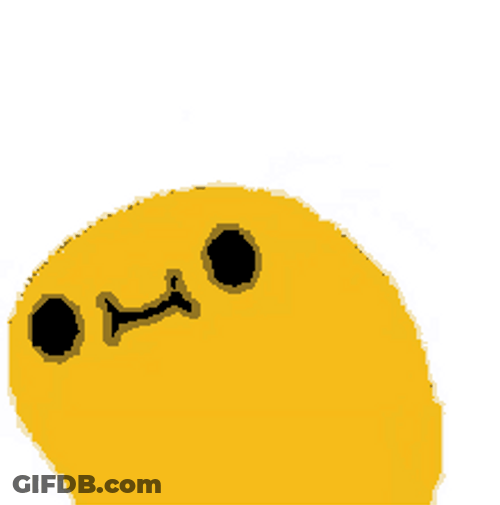 Yellow Lively Blob Dancing Emoji GIF
