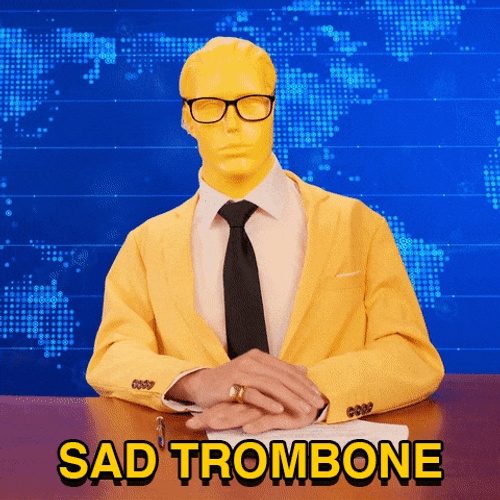 Yellow Man Sad Trombone Thumbs Down GIF