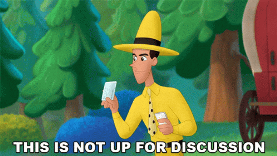 Yellow Man This Is Not Up For Debate GIF