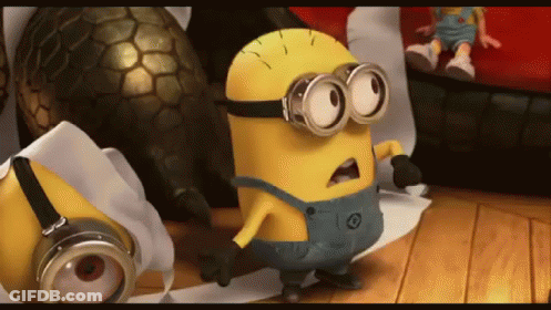 Yellow Minion In Overalls And Goggles GIF