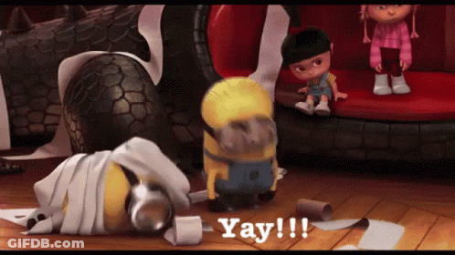 Yellow Minion Laying On Toilet Paper GIF