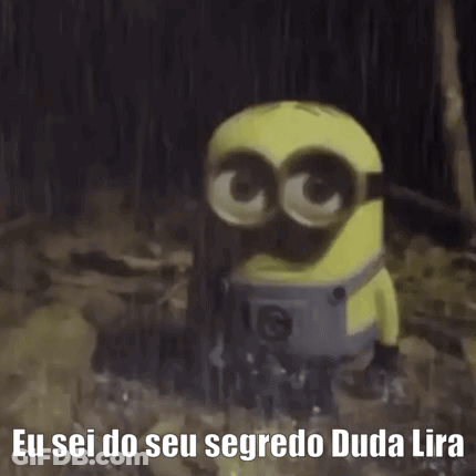 Yellow Minion Standing In Rain Eu Sei Do Seu Segredo Duda Lira GIF