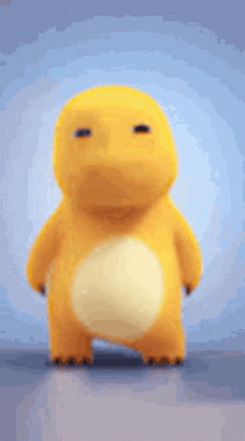 Yellow Monster Body Shake Dance GIF