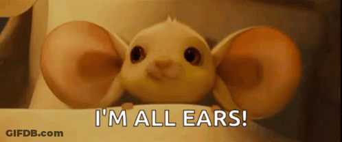 Yellow Mouse I'm All Ears GIF