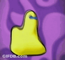 Yellow Object On Purple Background GIF