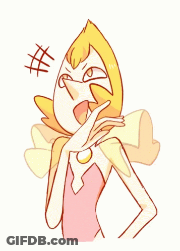 Yellow Pearl In Pink Dress GIF