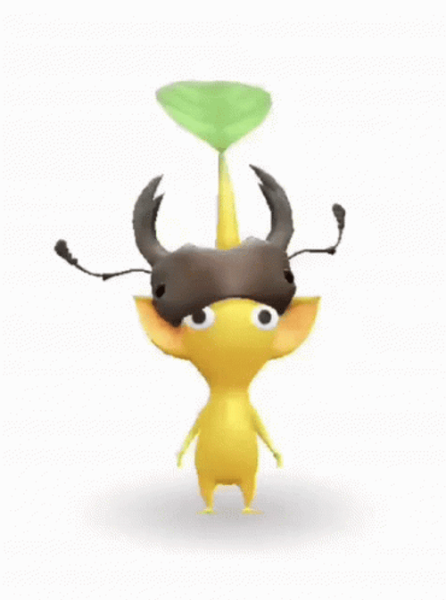 Yellow Pikmin Waving GIF