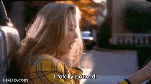 Yellow Plaid Shirt Woman Sitting In Car Saying I Totally Paused GIF