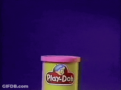 Yellow Play Doh Can With Man On Front GIF