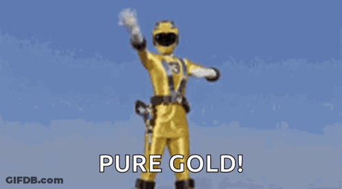 Yellow Power Ranger Saying Pure Gold GIF