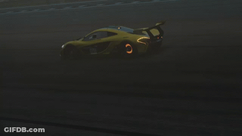 Yellow Race Car Number 51 GIF