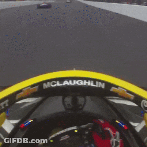 Yellow Race Car With McLaughlin GIF