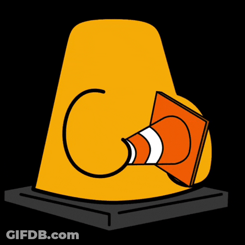Yellow Road Cone Shooter GIF