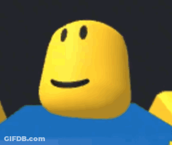 Yellow Roblox Character With Smiley Face GIF