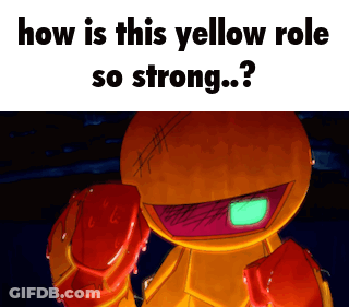 Yellow Robot Asking How Strong GIF