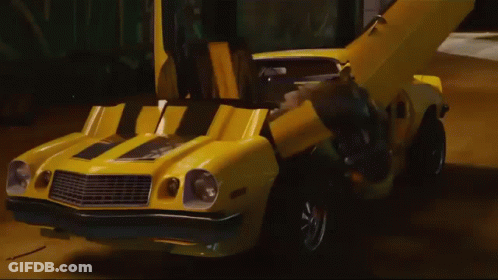 Yellow Robot With Number 24 On Chest GIF