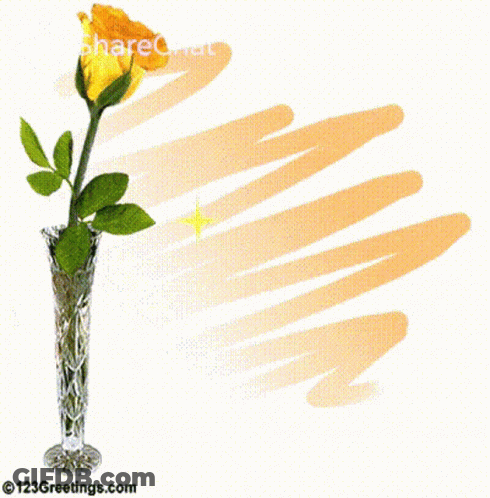 Yellow Rose Saying You're Very Special To Me GIF