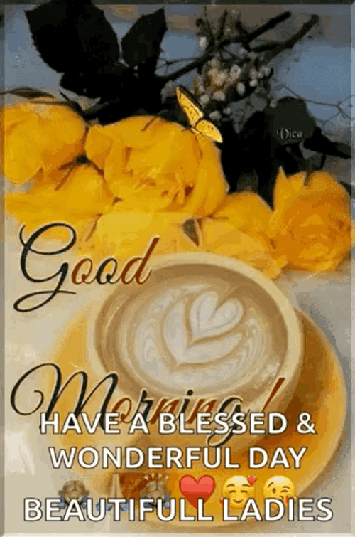 Yellow Roses Good Morning Have A Blessed Day GIF