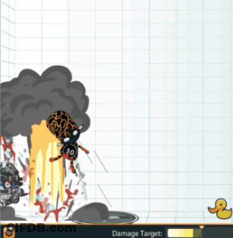 Yellow Rubber Duck And Damage Target GIF