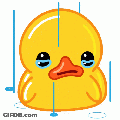 Yellow Rubber Duck Crying GIF