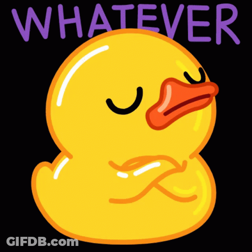 Yellow Rubber Duck Eyes Closed Whatever GIF