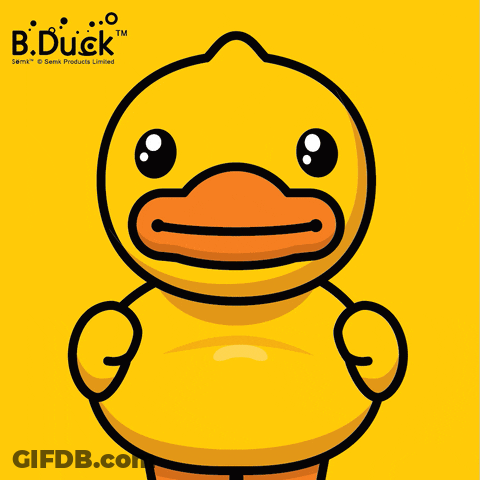 Yellow Rubber Duck With B.duck GIF