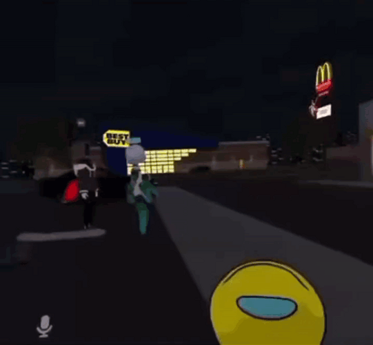 Yellow Running Twerking Among Us Meme GIF