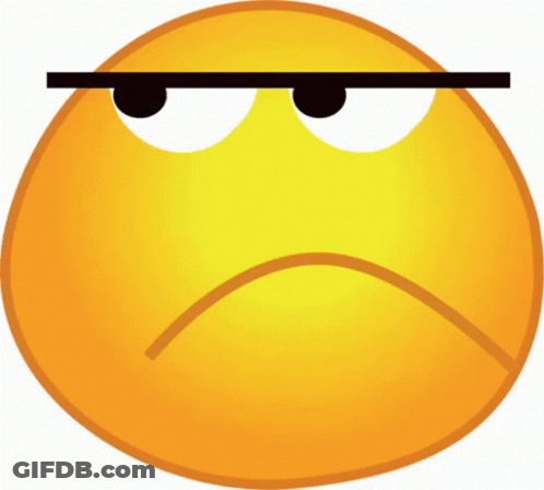 Yellow Sad Smiley Face GIF
