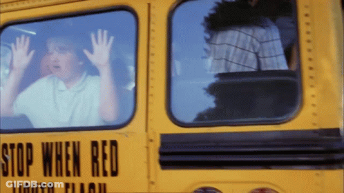 Yellow School Bus Says Stop When Red GIF