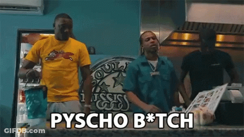 Yellow Shirt To Blue Shirt: Pyscho B * Tch GIF