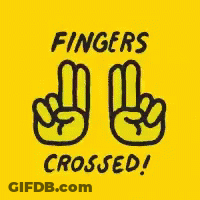 Yellow Sign Fingers Crossed GIF