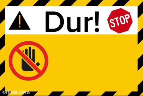 Yellow Sign Saying Dur GIF