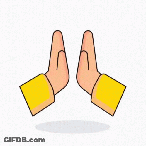 Yellow Sleeved Hands In Prayer GIF