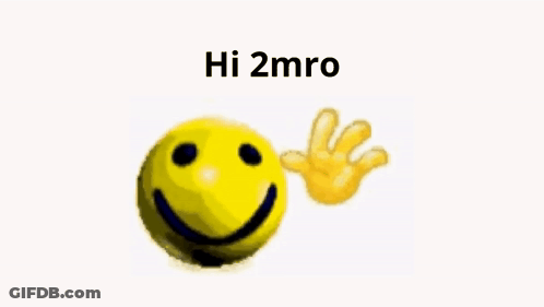 Yellow Smiley And Hand Saying Hi 2Mro GIF