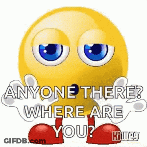 Yellow Smiley Asking Where Are You GIF