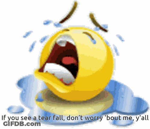 Yellow Smiley Black Face Saying I Don't Care GIF