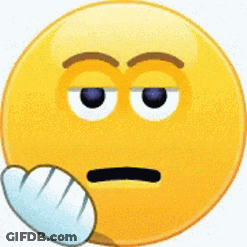 Yellow Smiley Covering Mouth GIF