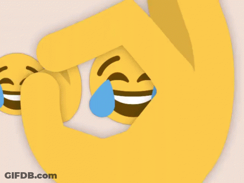 Yellow Smiley Crying GIF
