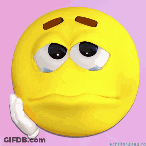 Yellow Smiley Crying GIF