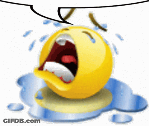 Yellow Smiley Crying With Tears GIF