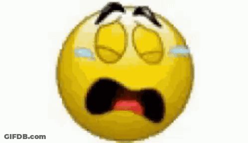 Yellow Smiley Face Crying Tears From Eyes And Mouth GIF