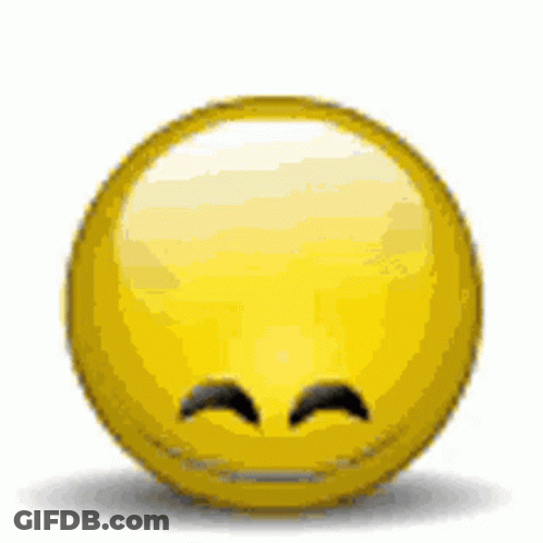 Yellow Smiley Face Eyes Closed GIF