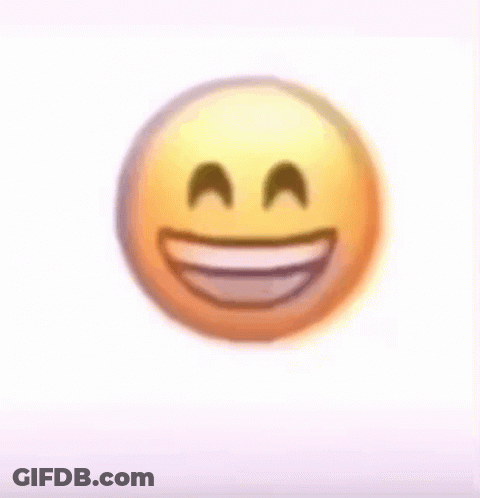 Yellow Smiley Face Floating GIF