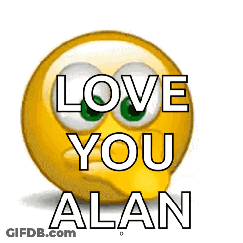 Yellow Smiley Face Love You Alan GIF
