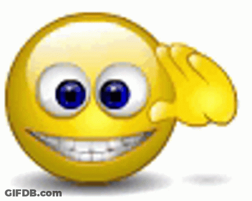 Yellow Smiley Face Pointing GIF