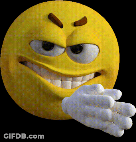 Yellow Smiley Face Reaching Out GIF