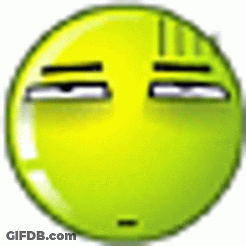 Yellow Smiley Face Smirking GIF