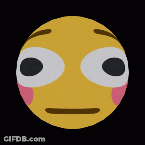 Yellow Smiley Face With Big Eyes GIF